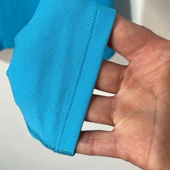 North Face Women's Running Shirt Size M Long Sleeve Teal Blue Flash Dry Hiking - Picture 12 of 16